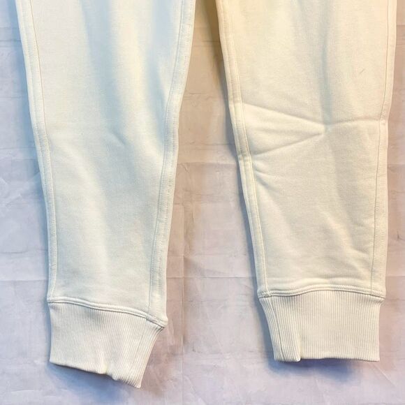 anytime R+R Sweatpants Womens Size S White Ribbed Ankle Athleisure Joggers - Picture 4 of 12
